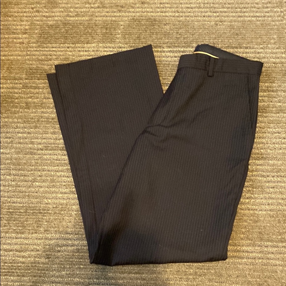 Class Club Black Dress Pants with Flat Front Design